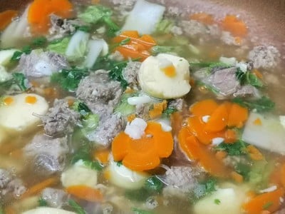 แกงจืดหมูสับวุ้นเส้น