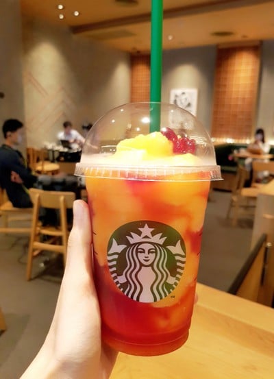 Teavana Frozen Mango Hibicus Tea With Pomegranate Pearl