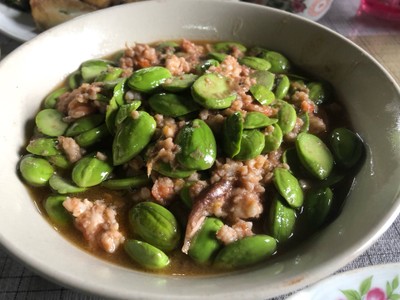 วิธีทำ ผัดกะปิสะตอกุ้งสับ