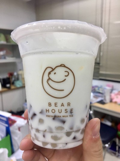 นมน้ำตาลทรายแดง+ไข่มุก