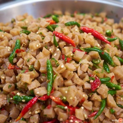 เมนูของร้าน ยำเกี่ยมฉ่ายเจ๊แดง (เจ้แดง) เยาวราช