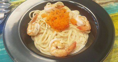 รสชาดแบบนัวววกลมจริงๆค่ะ กุ้งสดกรอบเด้งสุดเลยค่ะ