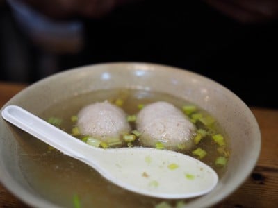 ลูกชิ้นปลาน้ำซุปใส