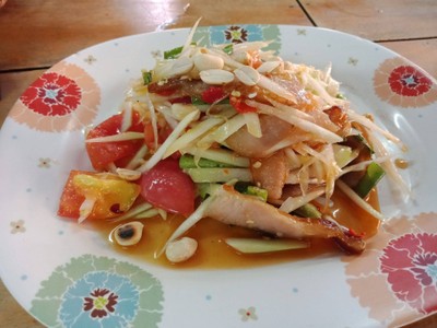 ตำไทยคอหมูย่าง