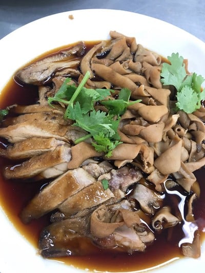 เมนูของร้าน ซ้งเป็ดพะโล้ วังหิน