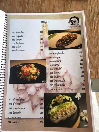 ป้ายราคาหรือสมุดเมนู