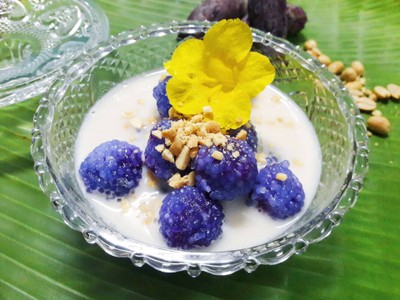 วิธีทำ บัวลอยวิลาศมันม่วง วิธีทำ บัวลอยวิลาศมันม่วง
