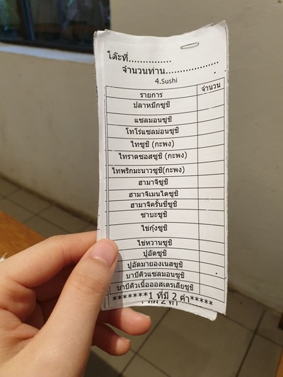 ป้ายราคาหรือสมุดเมนู