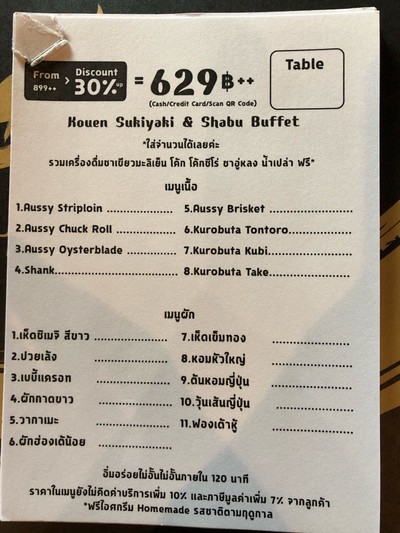ป้ายราคาหรือสมุดเมนู