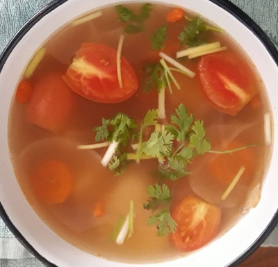 วิธีทำ ซุปไก่มันฝรั่งเก๋ากี้