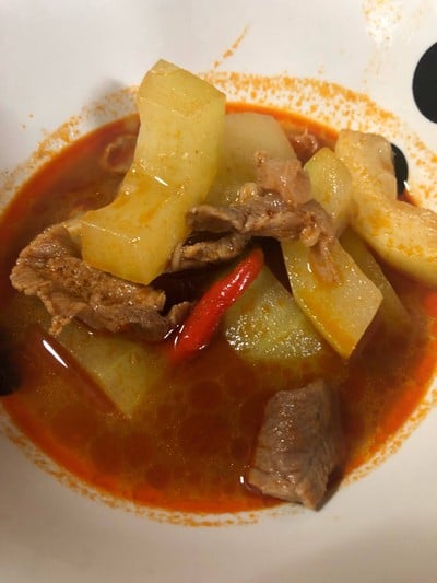 แกงเผ็ดฟักใส่หมู แกงเผ็ดฟักใส่หมู