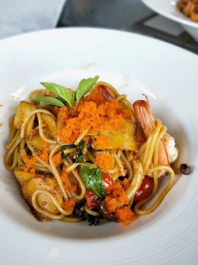 สปาเก็ตตี้มันกุ้ง ชีวิตดี