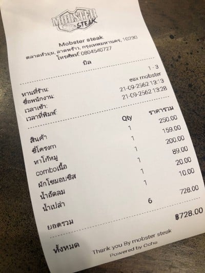 ป้ายราคาหรือสมุดเมนู