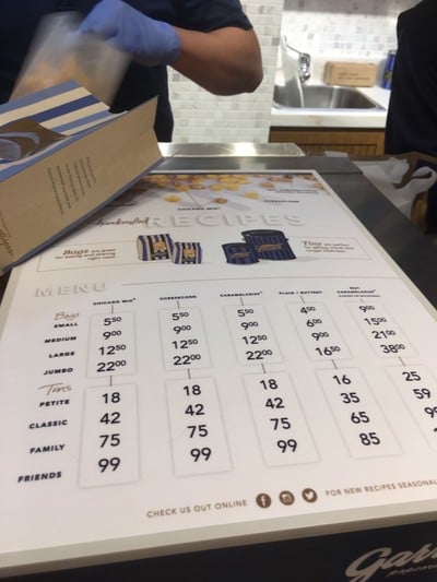 ป้ายราคาหรือสมุดเมนู