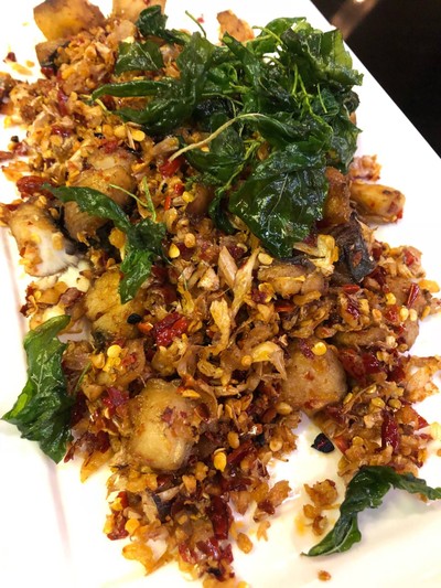 ผัดพริกโบราณปลาอินทรีย์