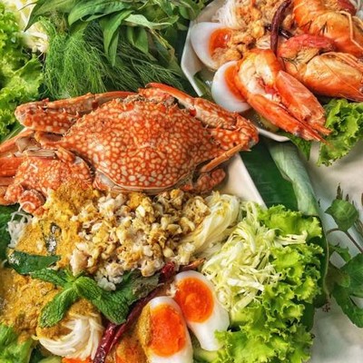 ครัวไทยบ้าน - ขนมจีนน้ำยาปู ขนมจีนน้ำยากุ้งแม่น้ำ Thai Baan The Kitchen - Rice Noodles with Crab Curry Rice Noodles in Shrimp Soup ครัวไทยบ้าน - ขนมจีนน้ำยาปู ขนมจีนน้ำยากุ้งแม่น้ำ Thai Baan The Kitchen - Rice Noodles with Crab Curry Rice Noodles in Shrimp Soup