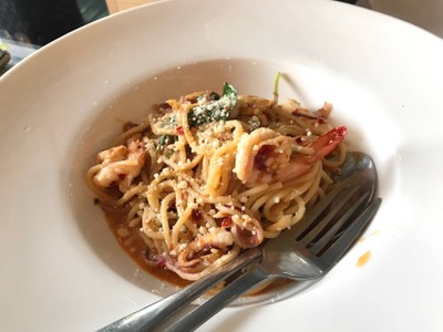 สปาเก็ตตี้ต้มยำทะเล