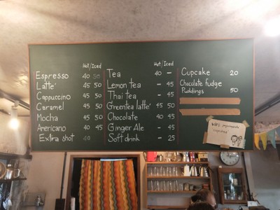 ป้ายราคาหรือสมุดเมนู