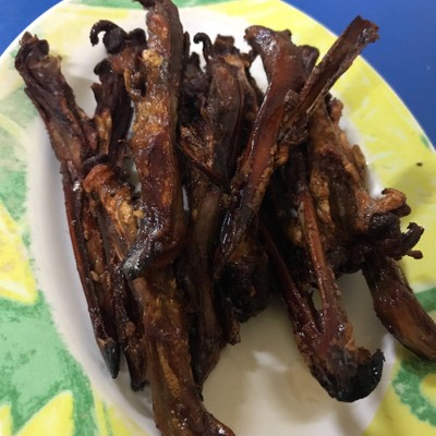 ปากเป็ดทอด,ย่าง