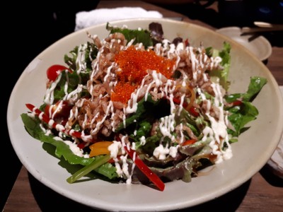 Shirauo Salad | สลัดปลาเงินทอด