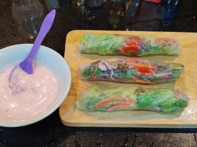 ปอเปี๊ยสดด้วยวัตถุดิบจากเซเว่น