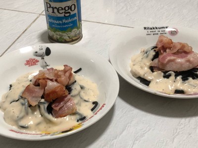 วิธีทำ สปาเกตตี้เส้นดำคาโบนารา