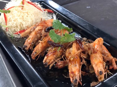 กุ้งทอดซอสมะขาม