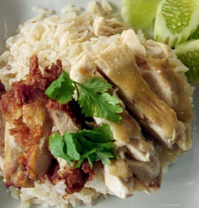 A1BP ข้าวมันไก่ต้ม(น่อง)+ไก่ทอด พิเศษ