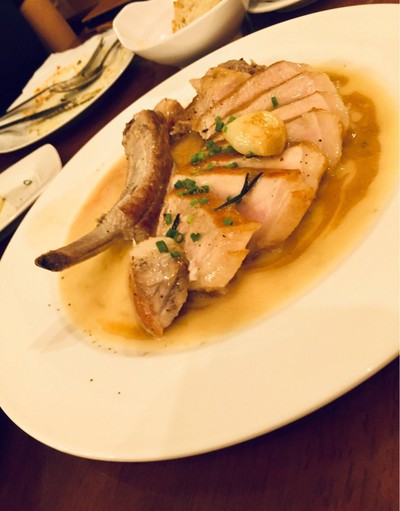Pork Chop with white wine sauce