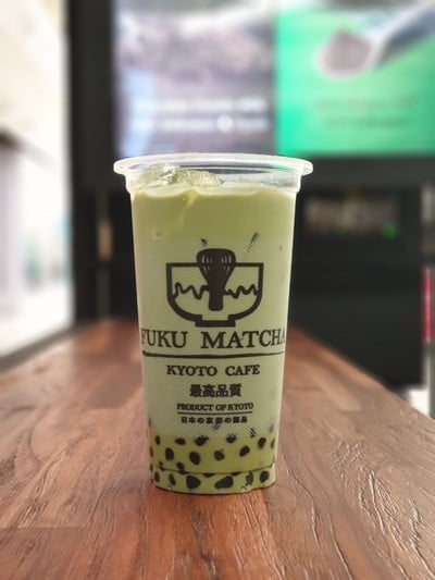 มัทชะนมสดไข่มุก