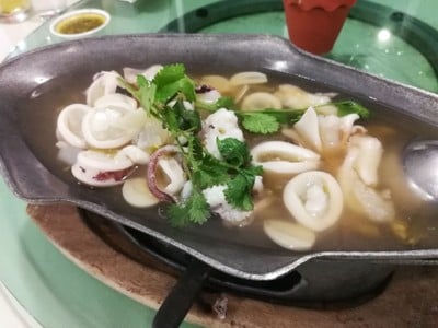 หมึกไข่นึ่งมะนาว