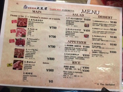 ป้ายราคาหรือสมุดเมนู