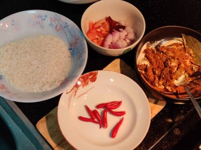 วิธีทำ ข้าวหมกกุ้ง Shrimp Biryani