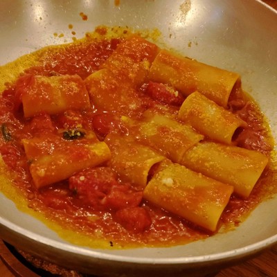 Paccheri south tomato sauce