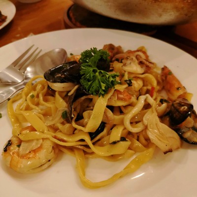 Fetuccini Tomato Seafood