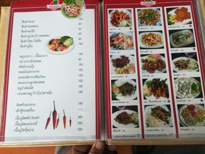 ป้ายราคาหรือสมุดเมนู
