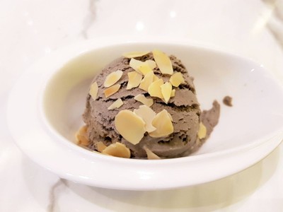 Home Made Organic Ginger And Black Sesame Ice Cream