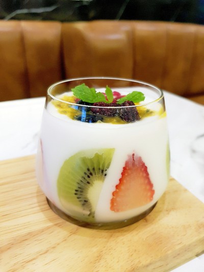 Home Made Coconut Yogurt Parfait With Fresh Fruit And Granola