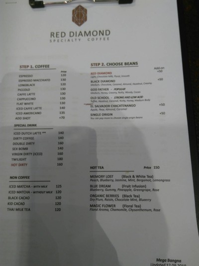 ป้ายราคาหรือสมุดเมนู