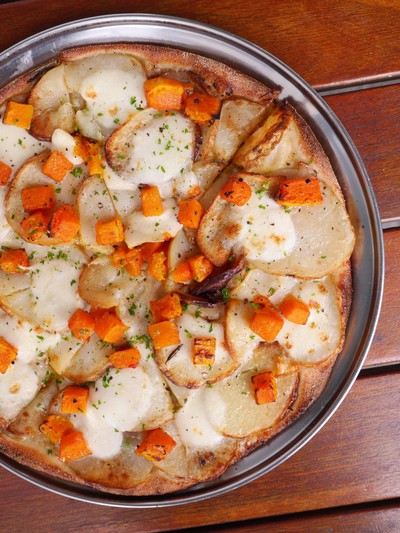 Potato & Rosemary Pizza with Pumpkin