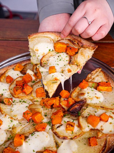 Potato & Rosemary Pizza with Pumpkin