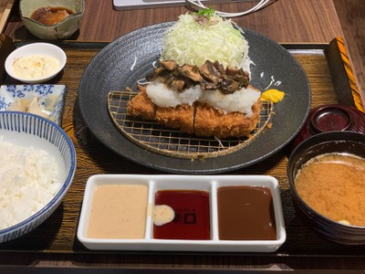 Deep Fried Pork Loin with Mushrooms Truffle Oil