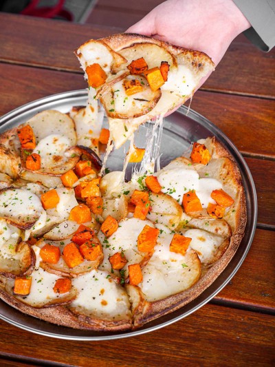 Potato & Rosemary Pizza with Pumpkin