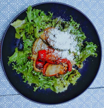 Grilled Vegetable Salad Parmesan Olive Oil Dressing