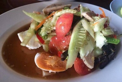 ตำแตงหมูยอไข่เค็ม