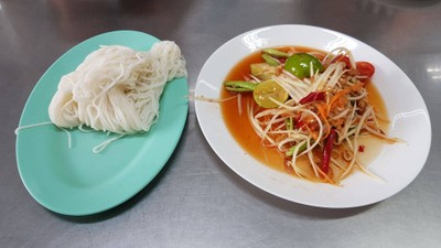ตำไทย+ขนมจีน