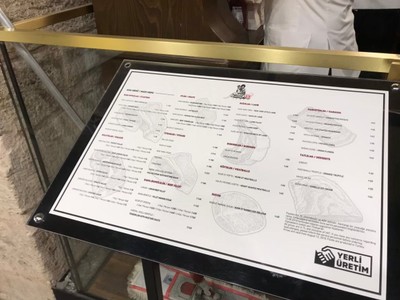 ป้ายราคาหรือสมุดเมนู