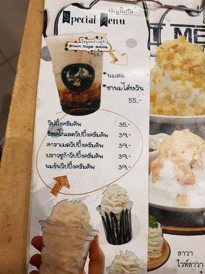 ป้ายราคาหรือสมุดเมนู