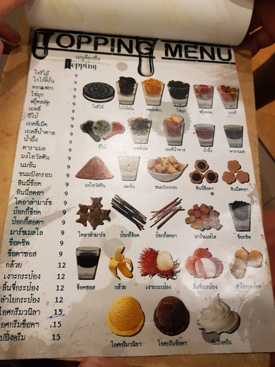 ป้ายราคาหรือสมุดเมนู