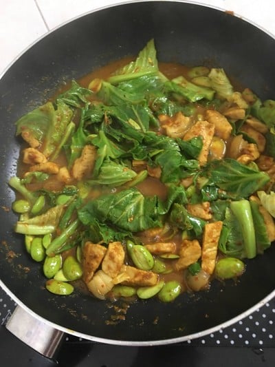 วิธีทำ หมูผัดสะตอ&แขนง